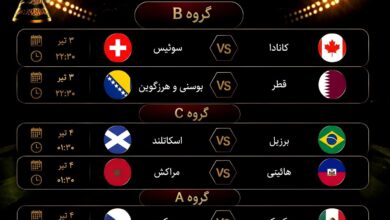 برنامه بازی‌های امشب جام جهانی۲۰۲۶/ شروع نیمار با برزیل