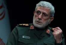 سردار قاآنی: از تنگه هرمز تا باب المندب و از خلیج فارس تا دریای سرخ کمربند امنیتی جدید مقاومت خواهد بود / رزمندگان بدون مرز مشرف بر گلوگاه های عبور شما هستند به تعرض ادامه دهید گلوی شما را خواهند گرفت