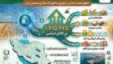 ورود بیش از ۱.۶ میلیون تن کالای اساسی از طریق مناطق آزاد به کشور