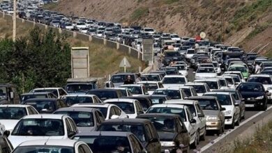 ترافیک نیمه‌سنگین در محور چالوس و آزادراه کرج - تهران - هشت صبح