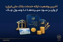 آخرین وضعیت ارائه خدمات بانک ملی؛ از واریز سود سپرده‌ها تا وصول چک - هشت صبح