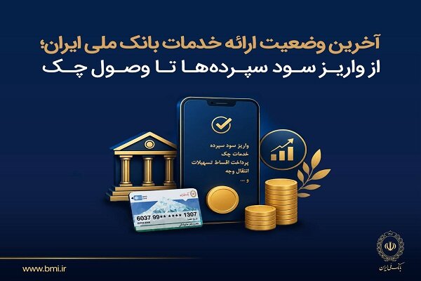 آخرین وضعیت ارائه خدمات بانک ملی؛ از واریز سود سپردهها تا وصول چک - هشت صبح