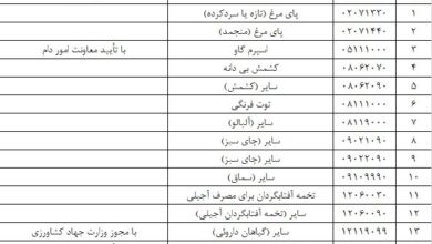 صادرات ۱۵ محصول کشاورزی رفع ممنوعیت شد