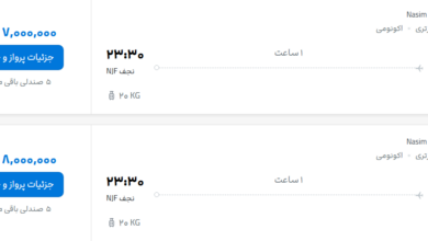 قیمت پرواز تهران - نجف، امروز دوشنبه ۱۹ مرداد ۱۴۰۵