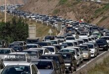 ترافیک سنگین در جاده چالوس و هراز - هشت صبح