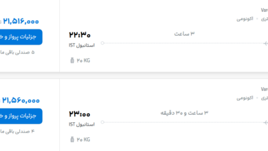 قیمت پرواز تهران - استانبول، امروز چهارشنبه ۲۸ مرداد ۱۴۰۵