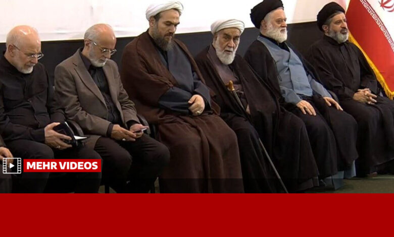 حضور فرزندان رهبر شهید انقلاب در مراسم چهلم تشییع آقای شهید ایران - هشت صبح