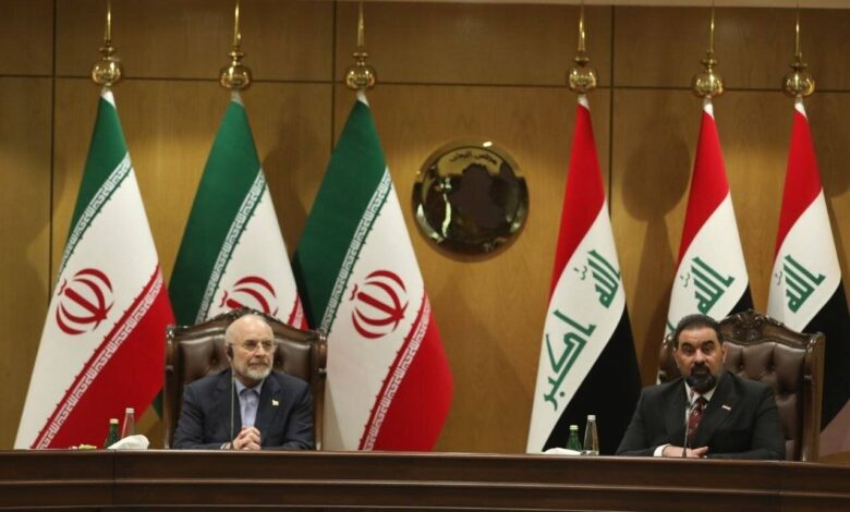 دیدار قالیباف و هیئت پارلمانی ایران با رئیس و نمایندگان مجلس عراق - هشت صبح