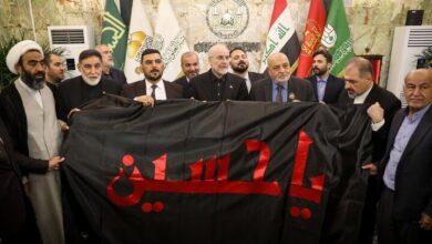 حضور قالیباف در مراسم چهلمین روز تدفین آقای شهید ایران در کربلا