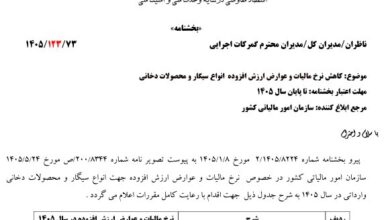 نرخ مالیات سیگار و دخانیات وارداتی اعلام شد