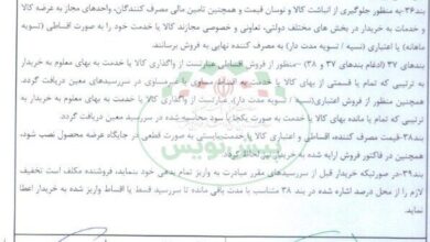ضوابط جدید فروش اعتباری و اقساطی اعلام شد