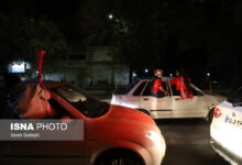 شادی خیابانی هواداران تراکتور بعد از شکست پرسپولیس