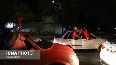 شادی خیابانی هواداران تراکتور بعد از شکست پرسپولیس