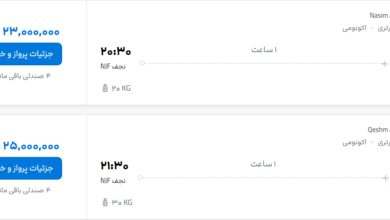 قیمت پرواز تهران - نجف، امروز سه‌شنبه ۳ شهریور ۱۴۰۵