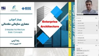دوره آموزشی «معماری سازمانی مقدماتی فشرده» در پژوهشگاه ارتباطات و فناوری اطلاعات برگزار شد