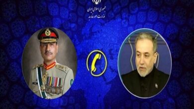 گفتگوی تلفنی وزیر امور خارجه کشورمان و فرمانده ارتش پاکستان - هشت صبح