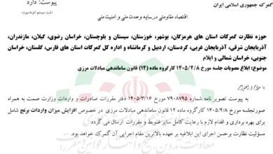 سهمیه واردات برنج مرزنشینان ۲ برابر شد؛ واردات ژنراتور آزاد شد