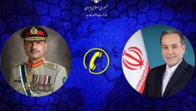 تماس تلفنی وزیر امور خارجه جمهوری اسلامی ایران و فرمانده ارتش پاکستان - هشت صبح