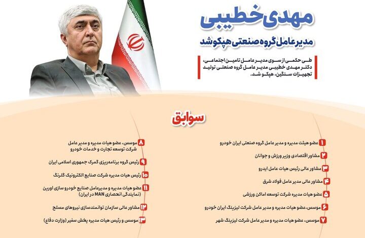 مهدی خطیبی مدیر عامل گروه صنعتی هپکو شد