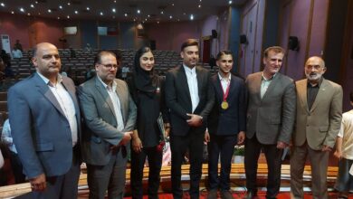 تجلیل از دختران قهرمان شاهرودی عضو تیم ملی والیبال نوجوانان