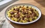 طرز تهیه قنبیدپلو قم با کلم قمری و گوشت قلقلی
