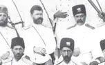 عکس یادگاری «نظامیان ایرانی و روس» در یک باغ؛ دوران قاجار