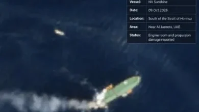 نفتکش ان‌وی سان‌شاین کهر در تنگه هرمز منفجر شد