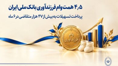 پرداخت ۴.۵ همت وام فرزندآوری توسط بانک ملی ایران - هشت صبح