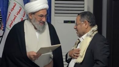 تقدیم پیام رهبر انصار الله یمن به دبیرکل جمعیت دفاع از ملت فلسطین - هشت صبح