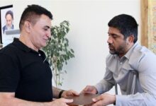 دیدار علیرضا دبیر و محمد بنا در قزاقستان + فیلم
