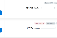 قیمت پرواز تهران - مشهد، امروز شنبه ۲۵ مهر ۱۴۰۵
