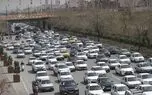 ترافیک نیمه‌سنگین در ۴ محور مواصلاتی منتهی به تهران/بارش باران در ۵ استان